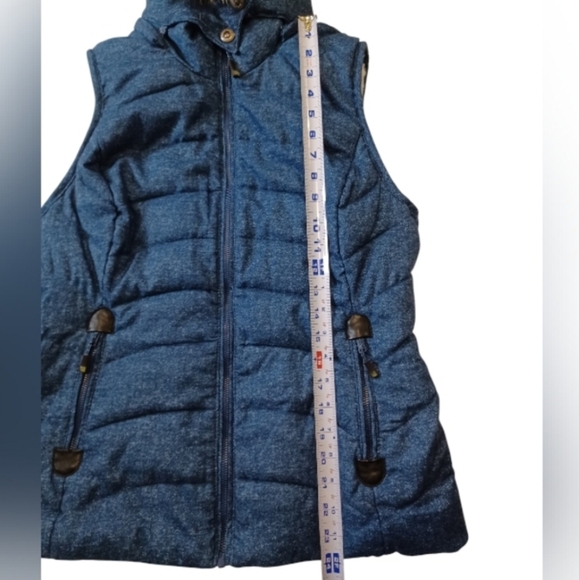 Green Tea Dark Blue Winter Vest Size Medium - Picture 10 of 13